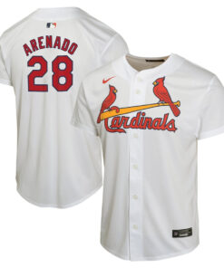 Nolan Arenado St. 28 Louis Cardinals Home Game Player YOUTH Jersey - White