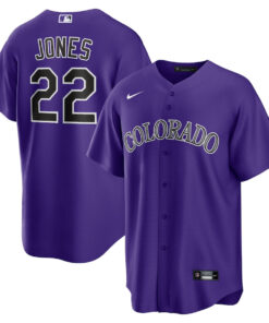 Nolan Jones 22 Colorado Rockies Alternate Men Jersey - Purple