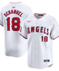 Nolan Schanuel 18 Los Angeles Angels Home Limited Player Men Jersey - White
