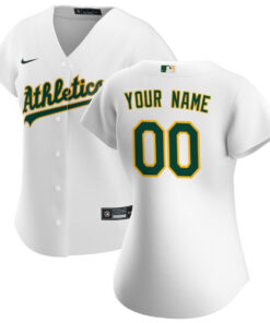 Oakland Athletics Women's Home Custom Jersey - White