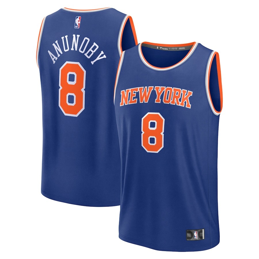 OG Anunoby New York Knicks Jersey NBA Merch Player Swingman Jersey Basketball Fan Gear