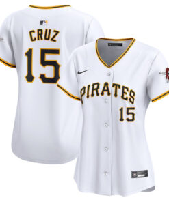 Oneil Cruz 15 Pittsburgh Pirates Women Home Limited Player Jersey - White