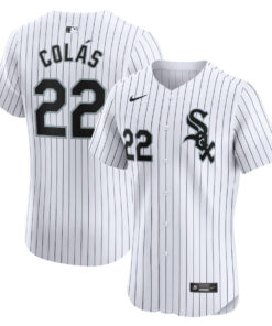Oscar Colas 22 Chicago White Sox Home Elite Player Men Jersey - White