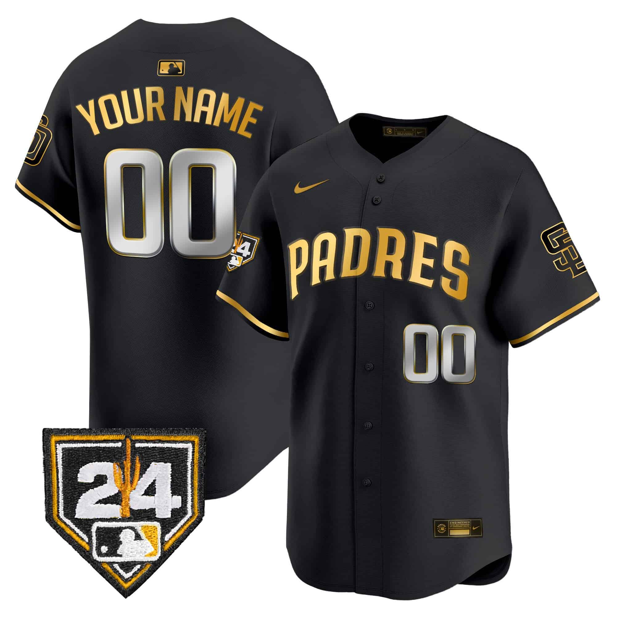 Padres 2024 Spring Training Patch Vapor Premier Limited Custom Jersey