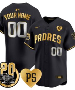 Padres For Peter & Petco Park 20th Patch Vapor Premier Limited Custom Jersey