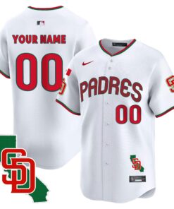 Padres Mexico California Patch Vapor Premier Limited Custom Jersey V4  All Stitched - Jersey AZ