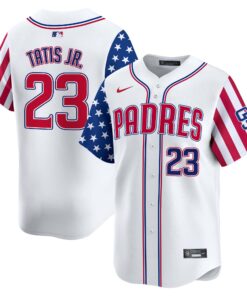 Padres White 2024 Independence Day Vapor Premier Limited Jersey