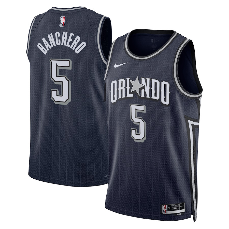 Paolo Banchero 5 Orlando Magic 2023/24 City Edition Swingman Jersey - Navy - JS569