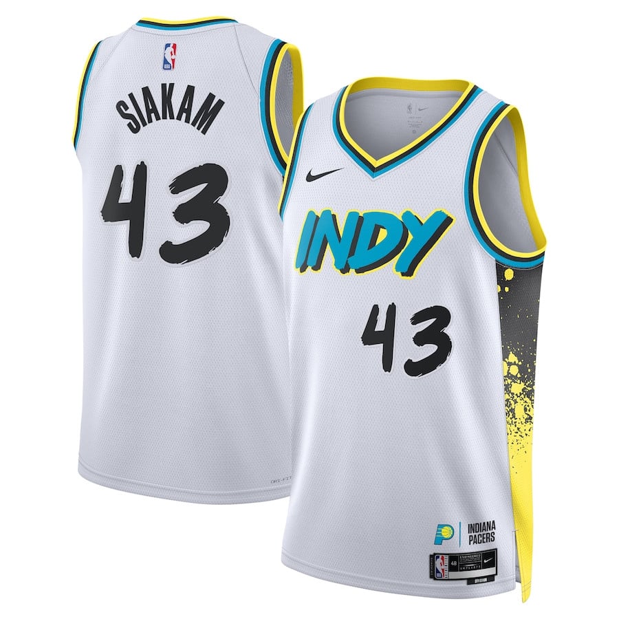 Pascal Siakam 43 Indiana Pacers Unisex 2024/25 Swingman Player Jersey - City Edition - White - JS266
