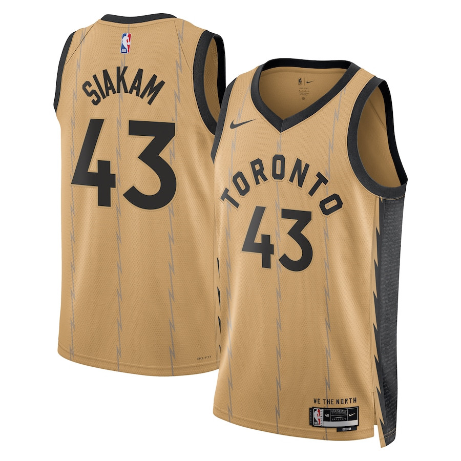 Pascal Siakam 43 Toronto Raptors 2023/24 City Edition Swingman Jersey - Gold - JS970