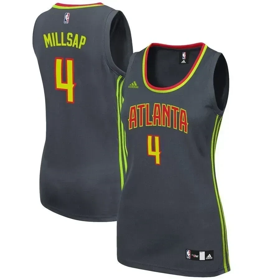 Paul Millsap Atlanta Hawks Women's Road Jersey - Charcoal - JS419
