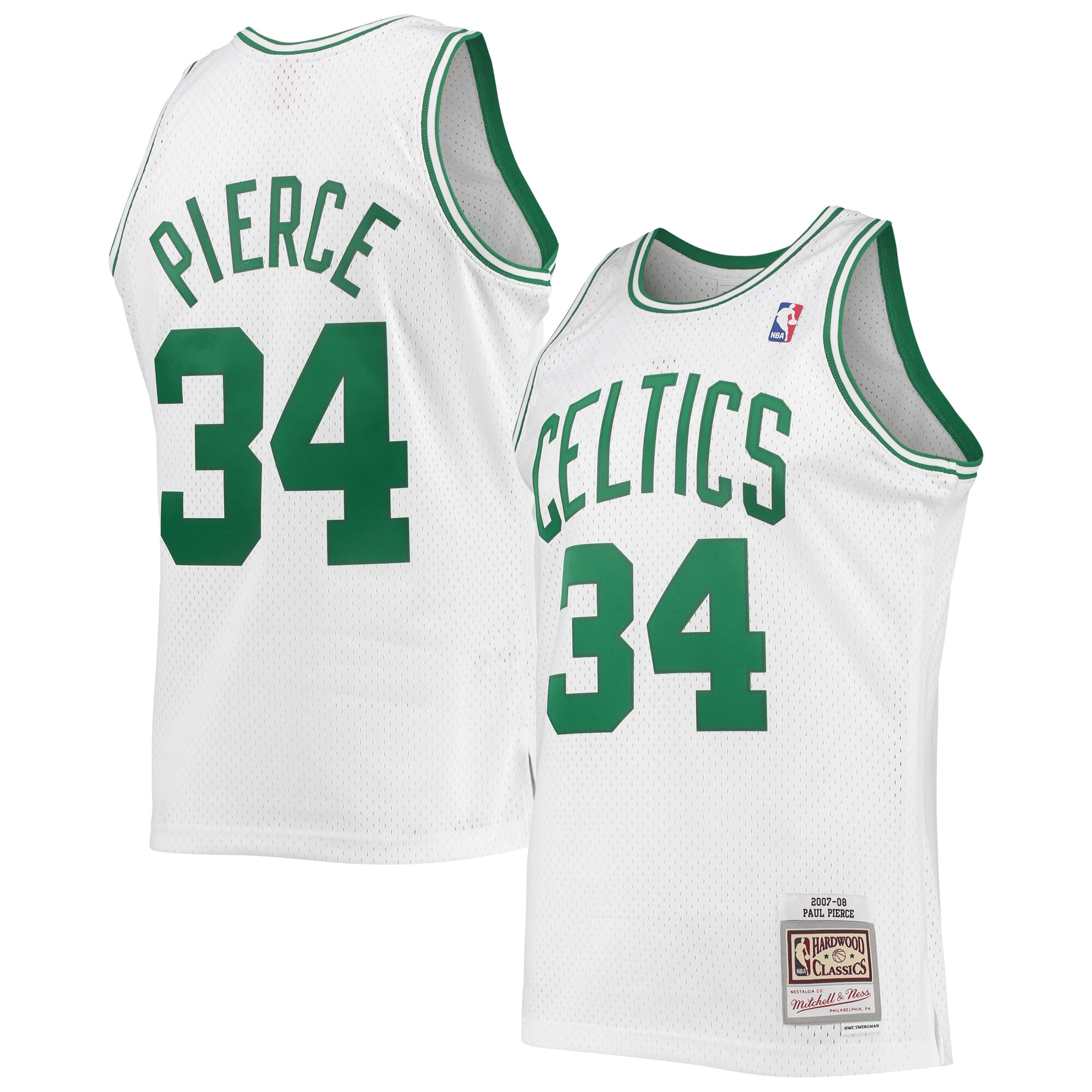Paul Pierce Boston Celtics Mitchell & Ness 2007-08 Hardwood Classics Swingman Jersey - White Jersey - JS685