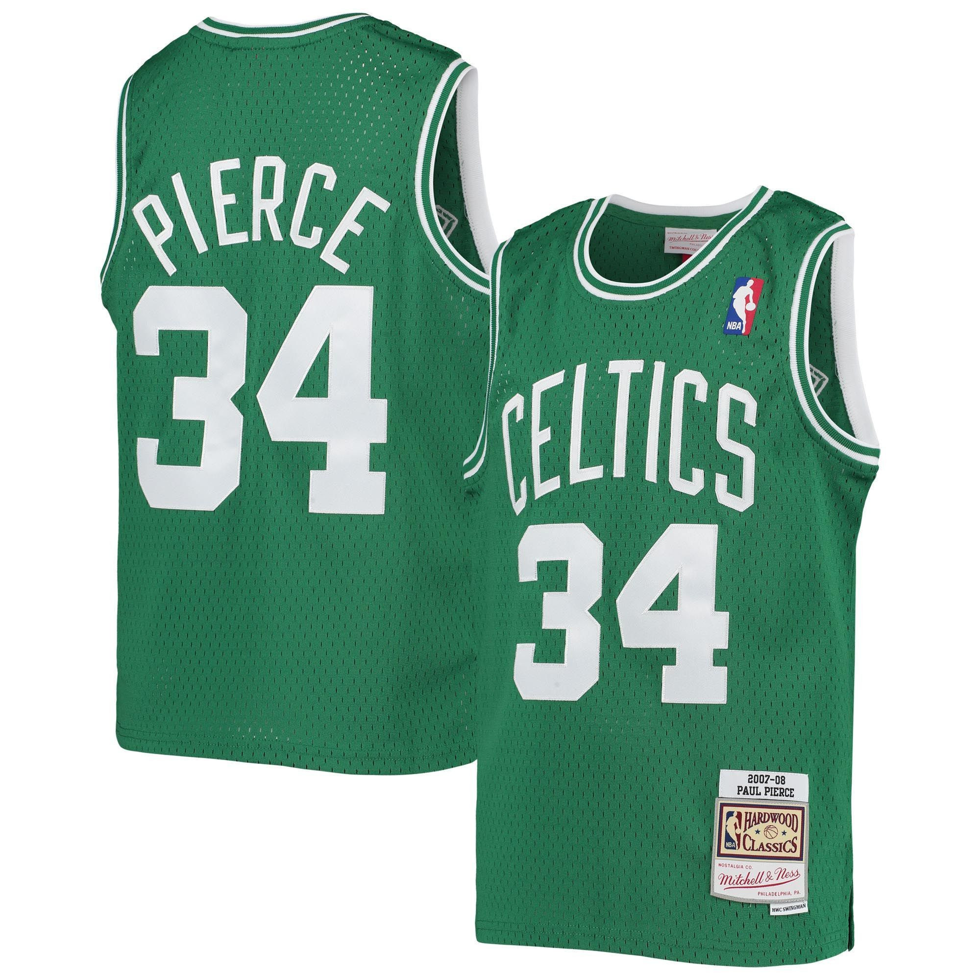 Paul Pierce Boston Celtics Mitchell & Ness Youth 2007-08 Hardwood Classics Swingman Jersey â€“ Kelly Green - JS761