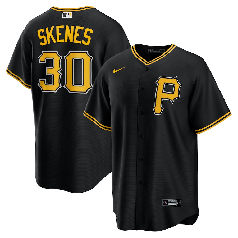 Paul Skenes 30 Pittsburgh Pirates Alternate Men Jersey - Black