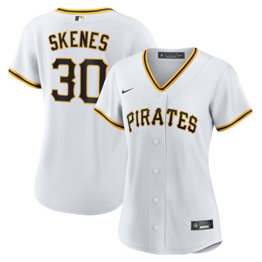 Paul Skenes 30 Pittsburgh Pirates Home Women Jersey - White