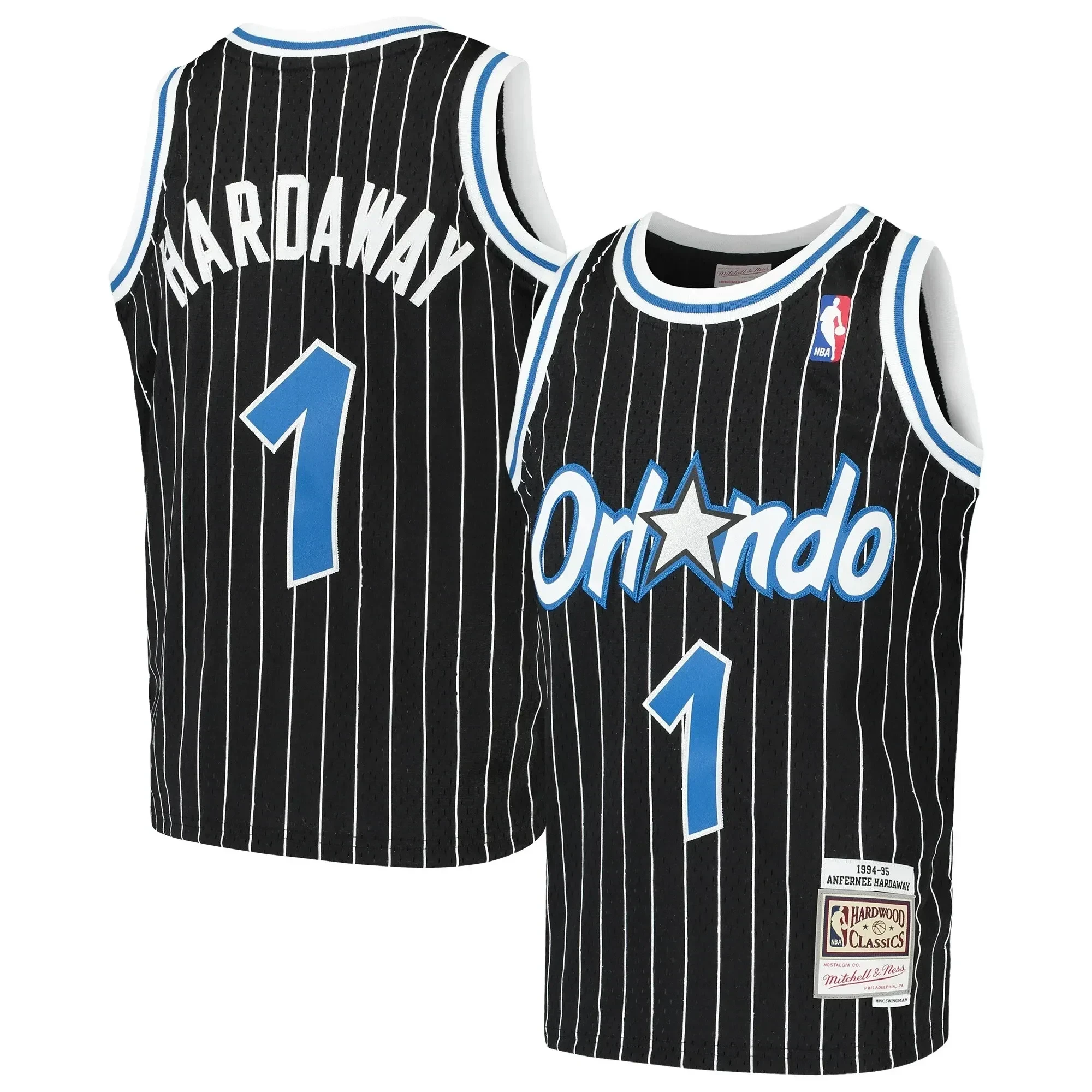 Penny Hardaway Orlando Magic Mitchell & Ness Youth Hardwood Classics Swingman Throwback Jersey - Black - JS334