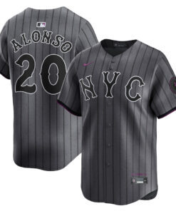 Pete Alonso 20 New York Mets 2024 City Connect Limited Men Jersey - Graphite