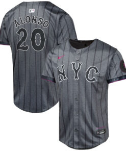 Pete Alonso 20 New York Mets 2024 City Connect Limited YOUTH Jersey - Graphite