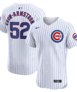 Pete Crow-Armstrong 52 Chicago Cubs Home Elite Player Men Jersey - White