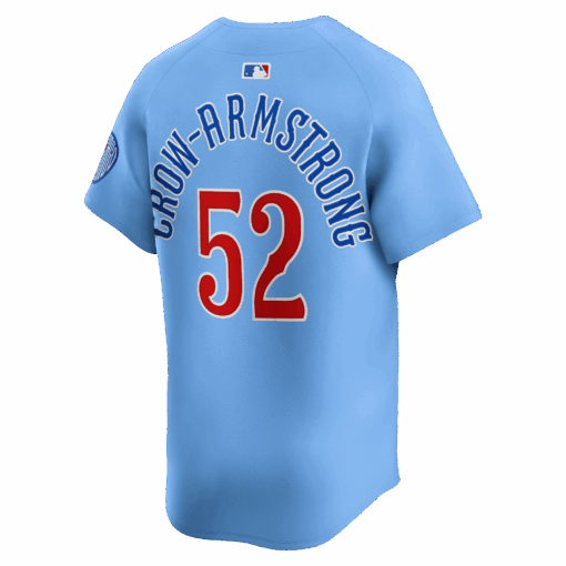 Pete Crow-Armstrong 52 Chicago Cubs Limited Alternate 2 Men Jersey - Baby Blue - Image 3