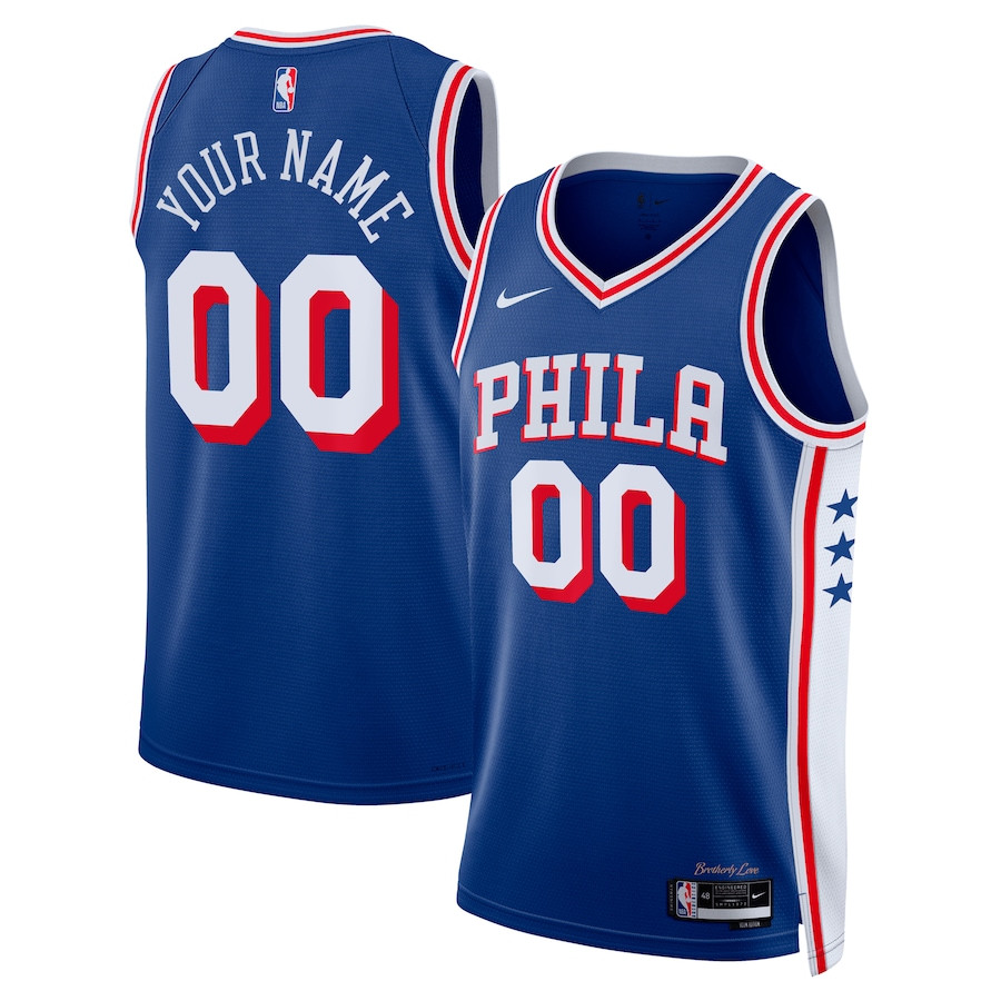 Philadelphia 76ers Icon Swingman Custom Jersey - Royal - JS240
