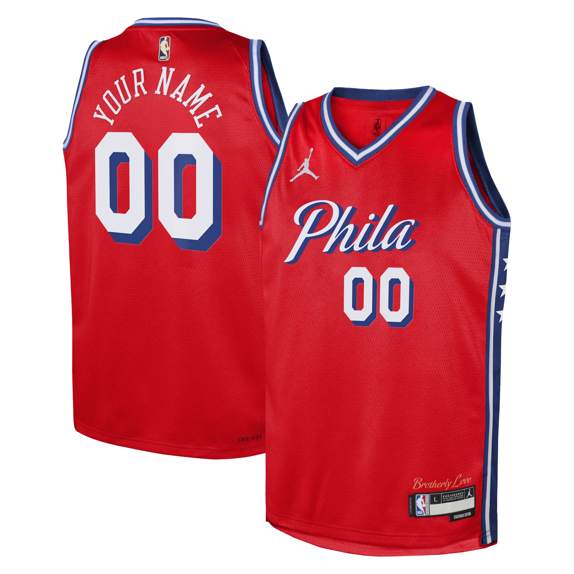 Philadelphia 76ers Jordan Statement Edition Swingman Jersey - Custom - Youth - JS656