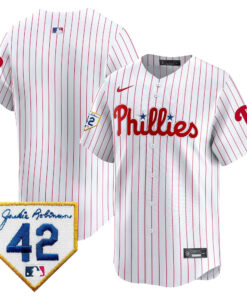 Philadelphia Phillies 2024 Jackie Robinson Patch Men Jersey - White