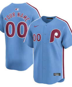 Philadelphia Phillies Alternate Limited Custom Men Jersey - Light Blue