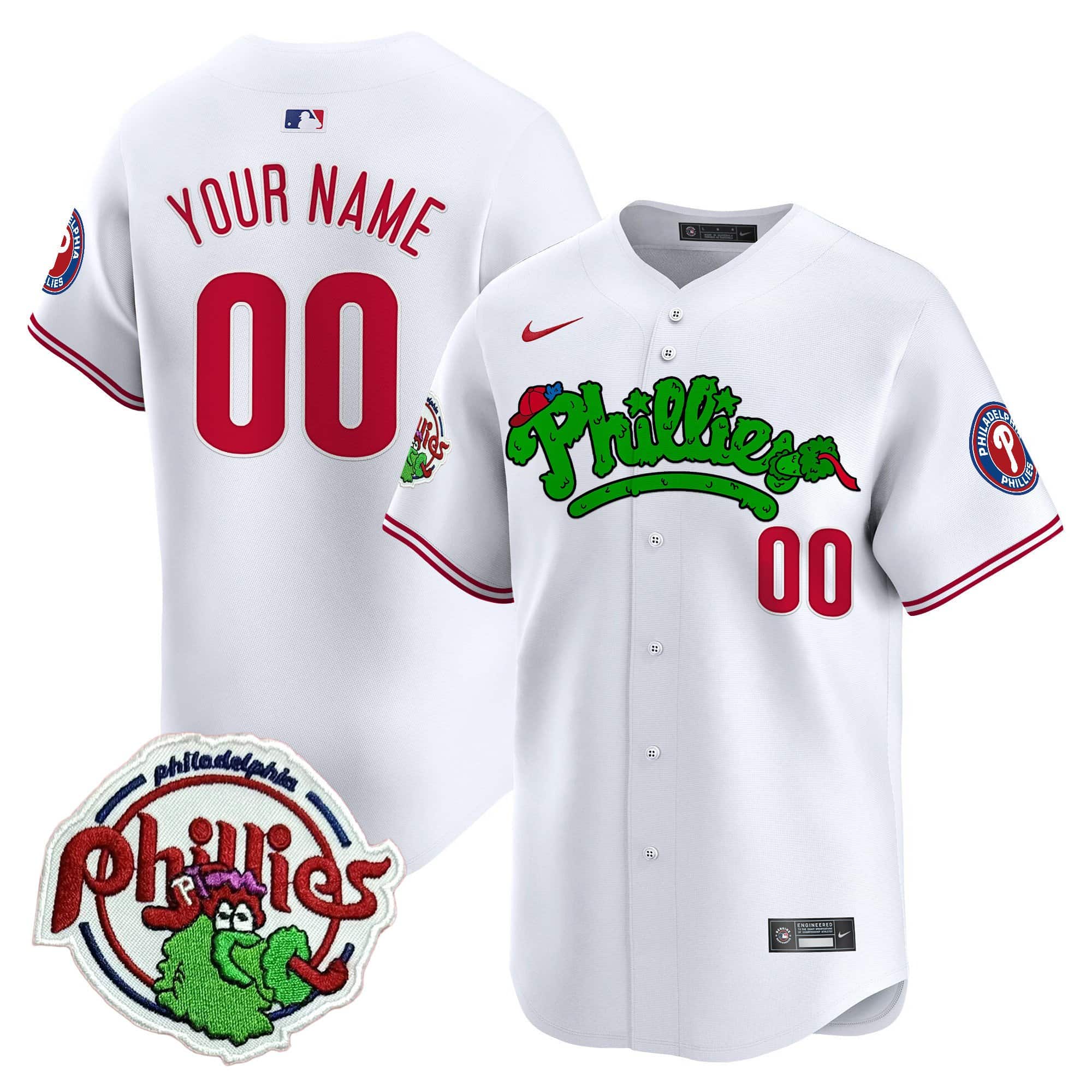 Phillies Phanatic Patch Vapor Premier Limited Custom Jersey V2