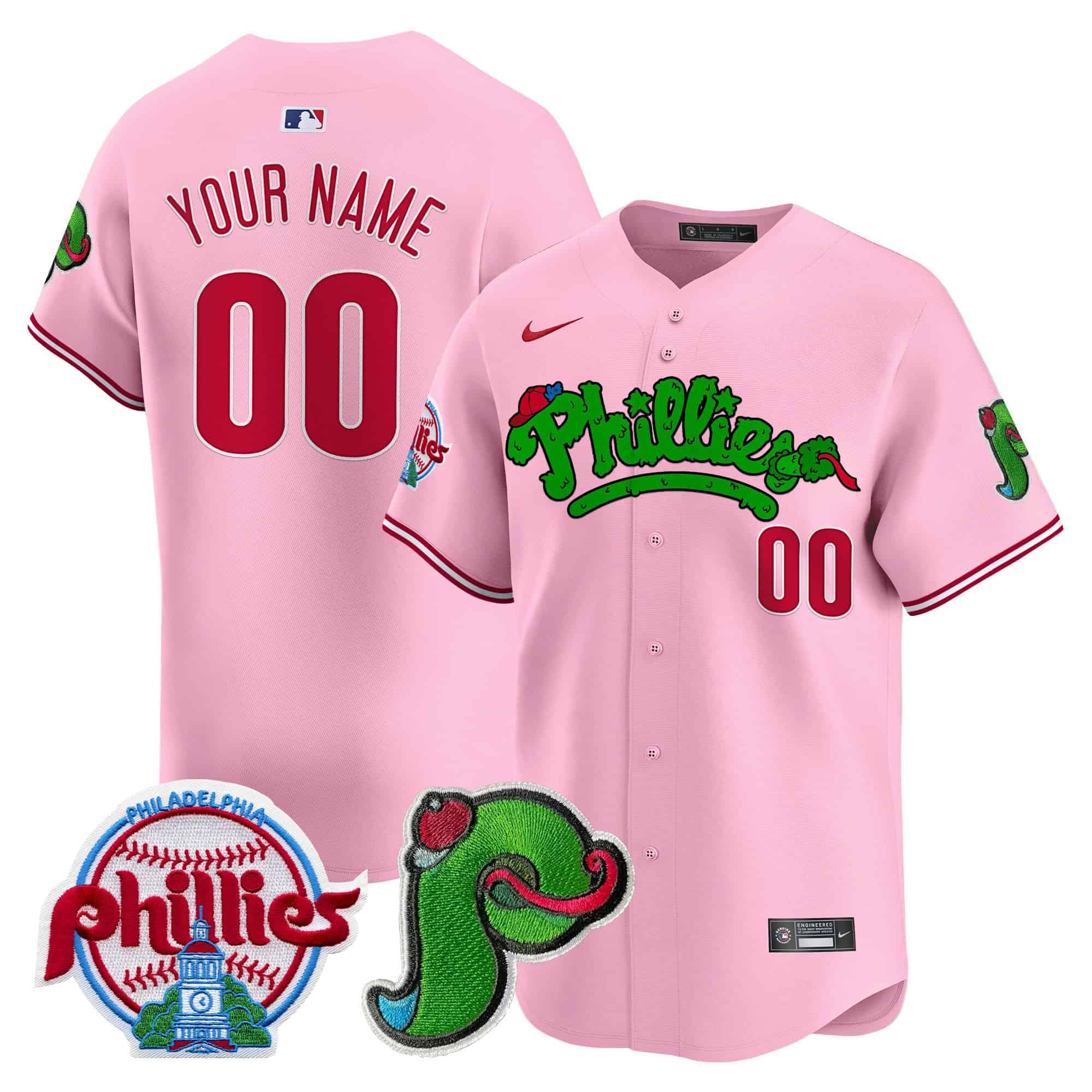 Phillies Phanatic Patch Vapor Premier Limited Custom Jersey V3