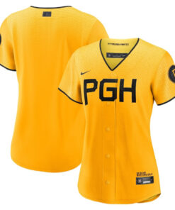 Pittsburgh Pirates 2023 City Connect Women Jersey - Gold