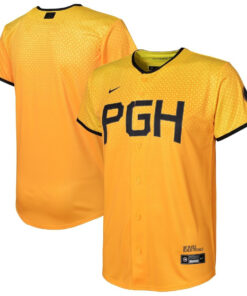 Pittsburgh Pirates 2023 City Connect Youth Jersey - Gold