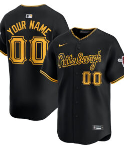 Pittsburgh Pirates Alternate Limited Custom Men Jersey - Black