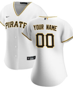 Pittsburgh Pirates Women's Home Custom Jersey - White