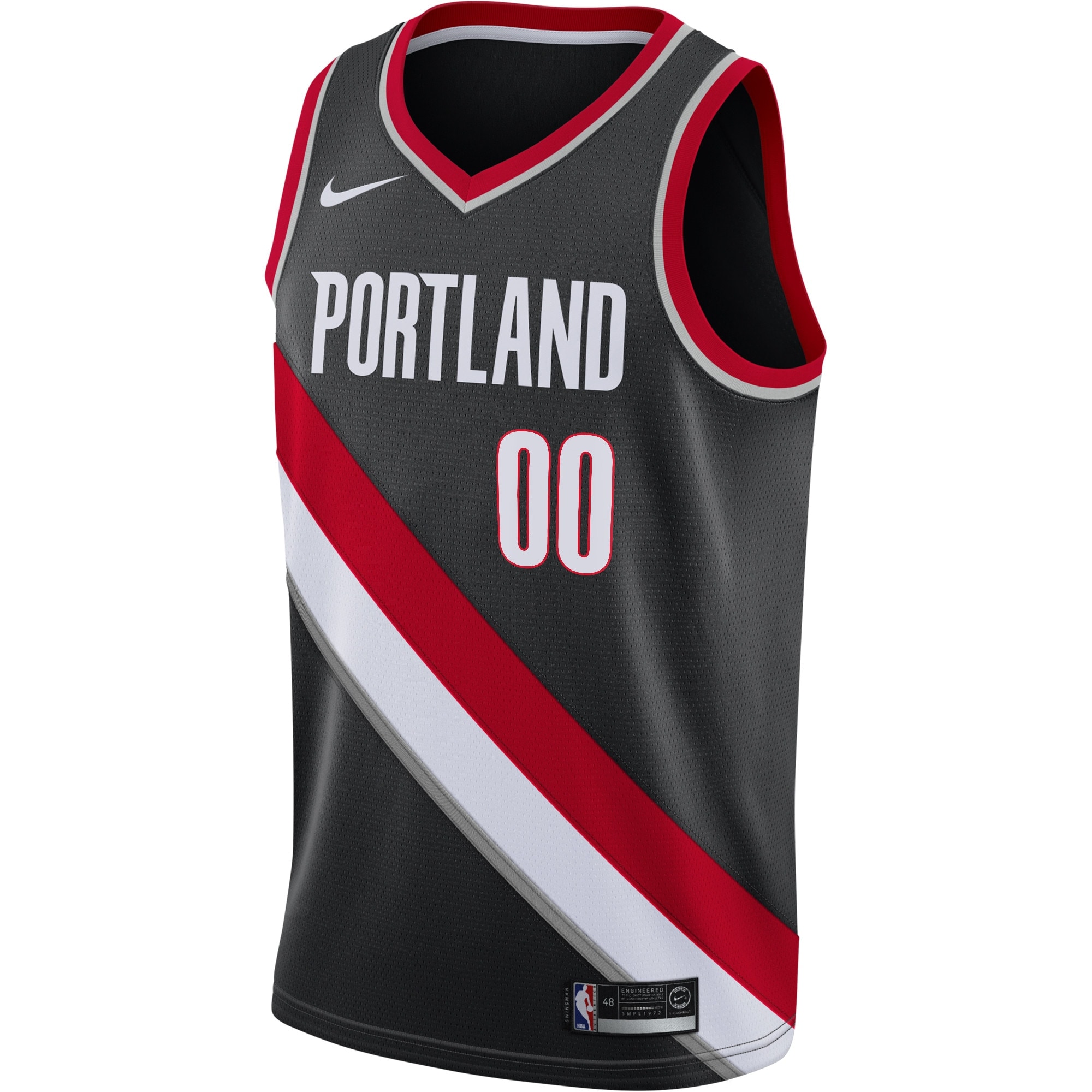 Portland Trail Blazers Icon Edition Swingman Jersey - Black - Custom - Mens - JS401