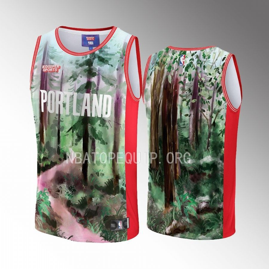 Portland Trail Blazers NBA & KidSuper Studios Unisex Hometown Jersey - JS571