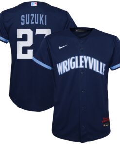 Preschool Chicago Cubs Seiya Suzuki Navy City Connect Script Player Jersey