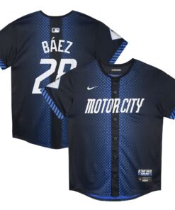 Preschool Detroit Tigers Javier Baez Navy 2024 City Connect Limited Jersey