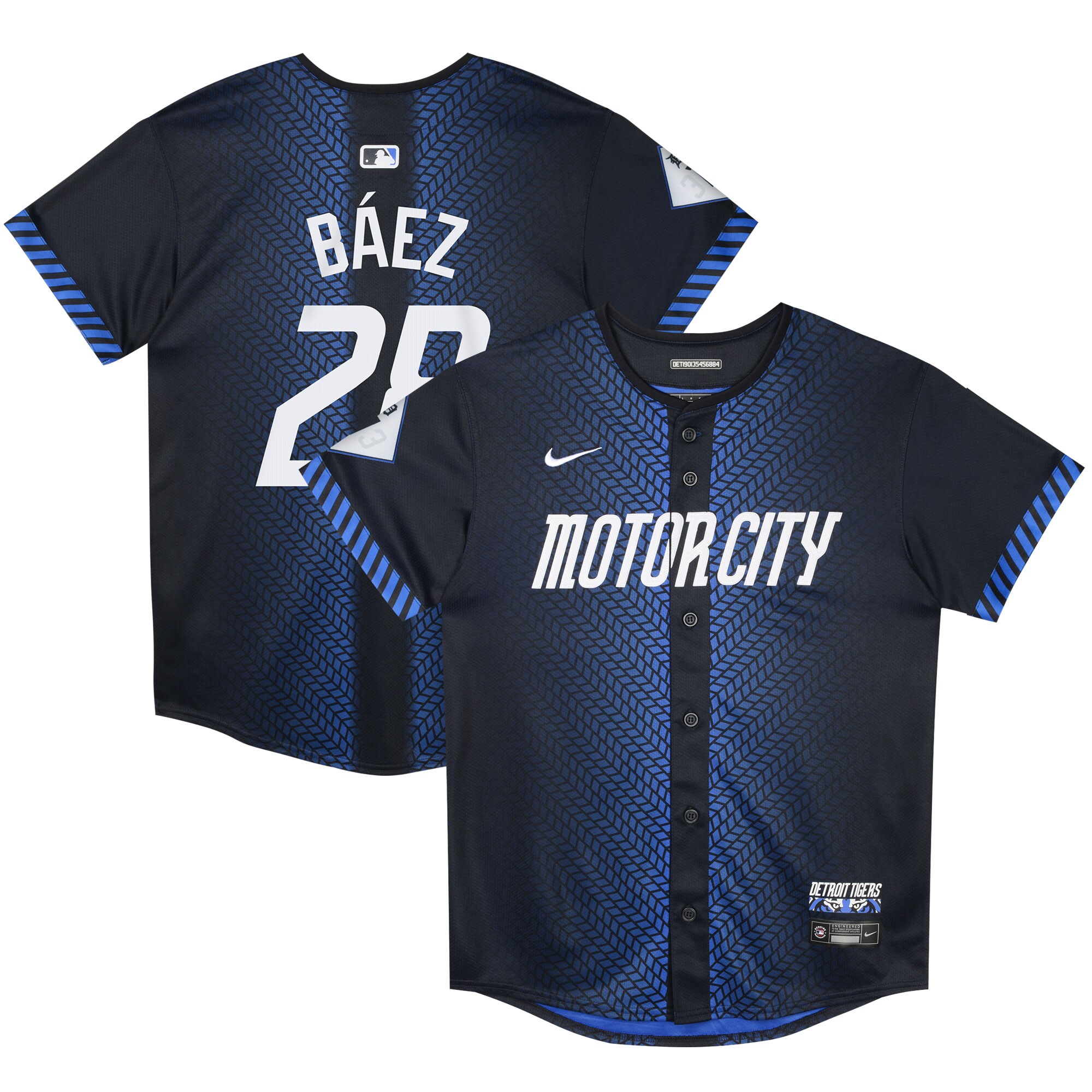 Preschool Detroit Tigers Javier Baez Navy 2024 City Connect Limited Jersey