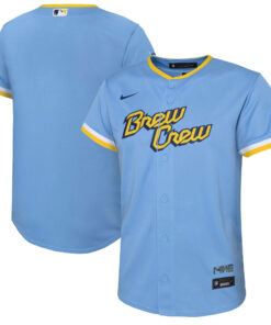 Preschool Milwaukee Brewers Powder Blue City Connect Team Jersey