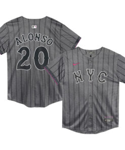 Preschool New York Mets Pete Alonso Graphite 2024 City Connect Limited Player Jersey