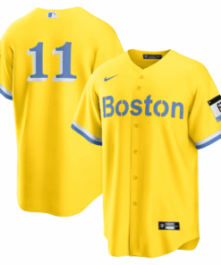 Rafael Devers 11 Boston Red Sox City Connect Jersey - Gold/Light Blue