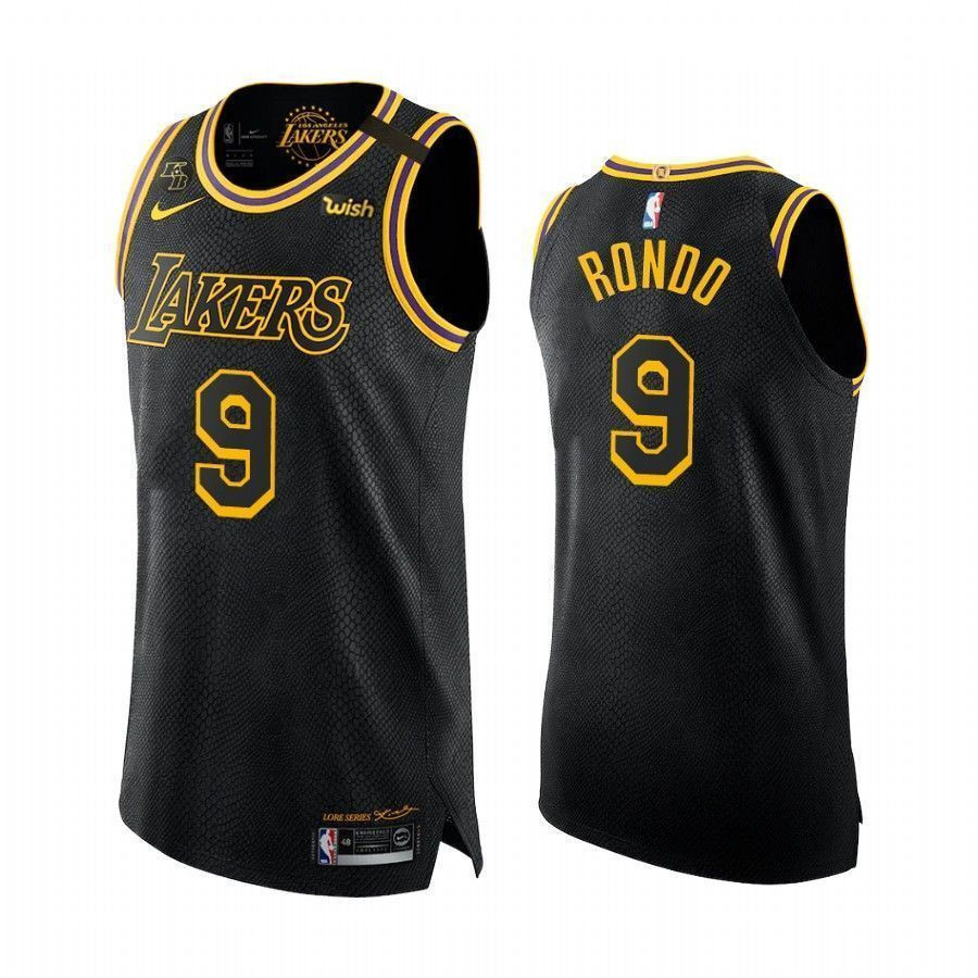 Rajon Rondo Los Angeles Lakers Black Mamba Inspired Jersey Honors Kobe - JS178
