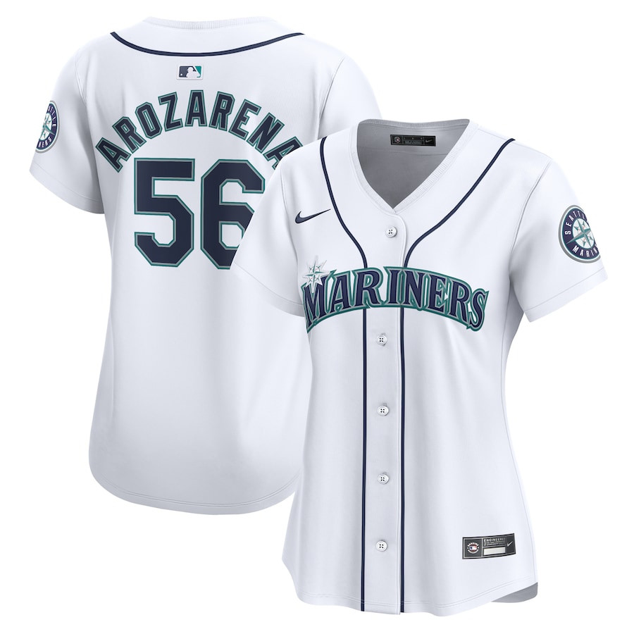 Randy Arozarena 56 Seattle Mariners Home Limited Player Women Jersey - White