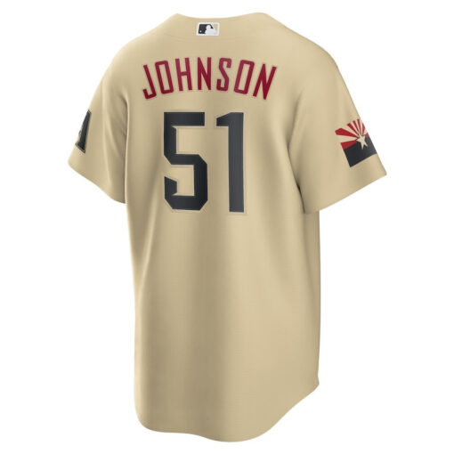 Randy Johnson 51 Arizona Diamondbacks City Connect Men Jersey - Sand - Image 2