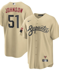 Randy Johnson 51 Arizona Diamondbacks City Connect Men Jersey - Sand