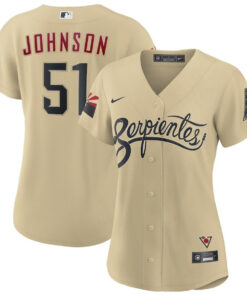 Randy Johnson 51 Arizona Diamondbacks Women's City Connect Player Jersey - Sand