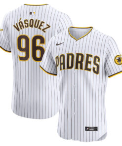 Randy Vasquez 96 San Diego Padres Home Elite Player Men Jersey - White