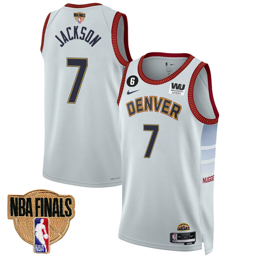 Reggie Jackson 7 Denver Nuggets Final Champions 2023 Swingman YOUTH Jersey - White - JS468