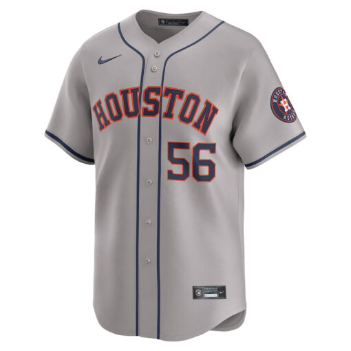 Ronel Blanco 56 Houston Astros Away Limited Men Jersey - Gray - Image 2
